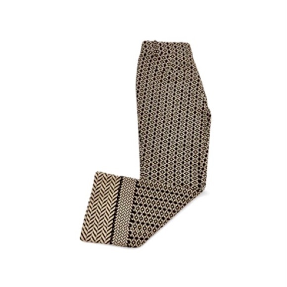 J. Crew Black & White Teddie Pants With Geometric Jacquard - Size 00 - Picture 5 of 13